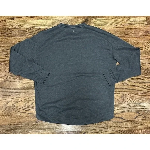 NOBULL Performance Crewneck Spellout Sweatshirt Fleece Grey Women's Sz S - Picture 6 of 7